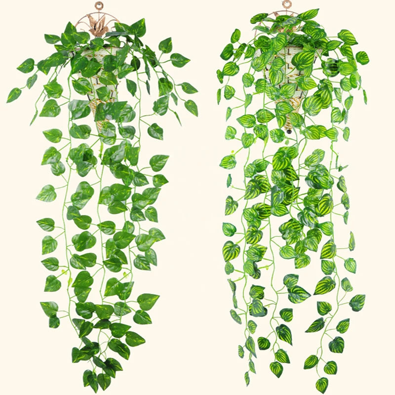 Artificial Plant Vines Wall Hanging Simulation Rattan Leaves Branches Green Plant Ivy Leaf Home Wedding Decoration Plant-Fall