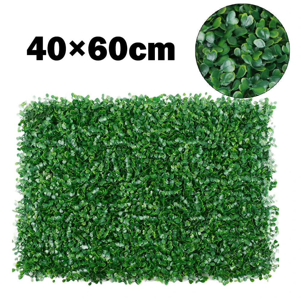 40x60cm Artificial Plant Walls Foliage Hedge Grass Mat Greenery Panels Fence Home Decoration Fake Plants Garden Simulated Lawns