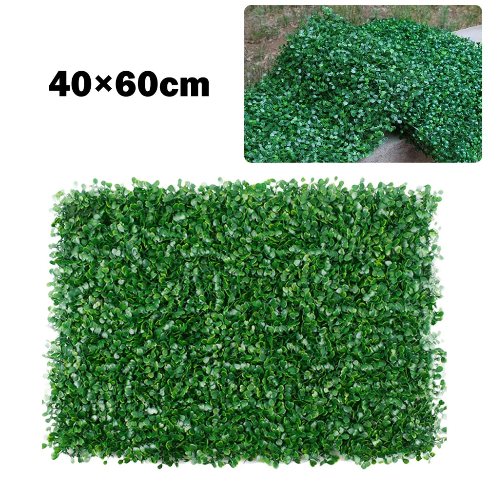 40x60cm Artificial Plant Walls Foliage Hedge Grass Mat Greenery Panels Fence Home Decoration Fake Plants Garden Simulated Lawns